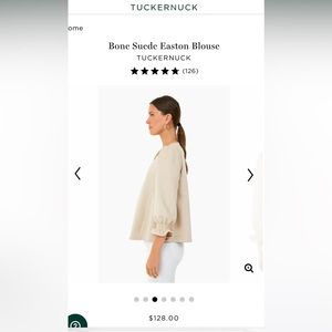 Tuckernuck Bone Suede Easton blouse size: L